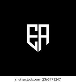 EA letter logo design with black background in illustrator. Vector logo, calligraphy designs for logo, Poster, Invitation, etc.