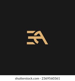 Logo-Design von EA und EA-Buchstaben, Logo-Design von EA-Anfangsbuchstaben, Logo-Design von EA-Symbolen,