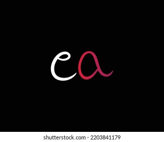 vector de diseño de logotipo de carta EA