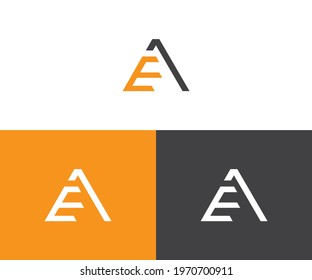 EA letter logo design vector template