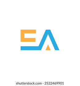 ea letter logo design vector template