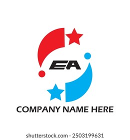 EA letter logo modern logo design on white color background

