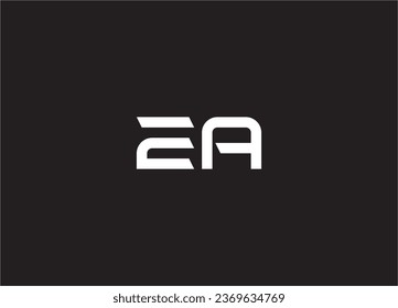 Logo de la carta EA y diseño del logotipo del monograma