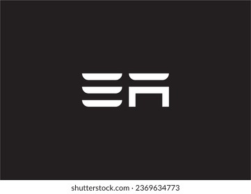 Logo de la carta EA y diseño del logotipo del monograma