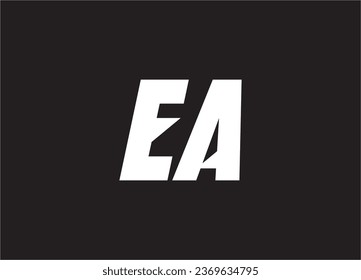 Logo de la carta EA y diseño del logotipo del monograma