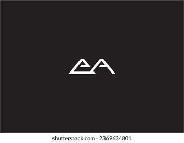 Logo de la carta EA y diseño del logotipo del monograma