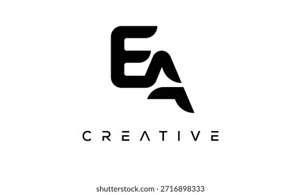 EA Letter Monogram Logo for Modern Creative Brand Identity
