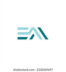 EA line logo e and logo a combination editable and colore can be change