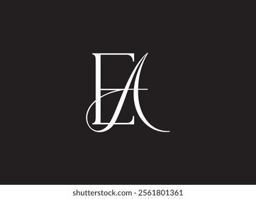 EA logo Design Template Vector Graphic Branding Element.
