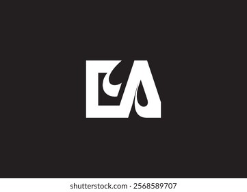 EA Logo Design Template Vector Graphic Branding Element.
