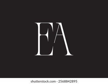 EA Logo Design Template Vector Graphic Branding Element.
