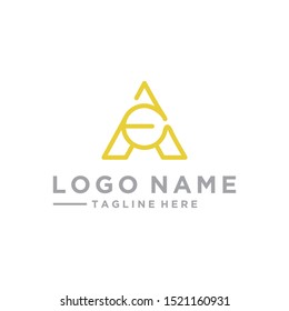 EA logo initial letter design template vector