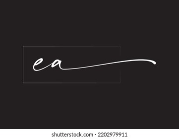 vector de diseño de letra inicial del logotipo EA