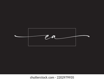 EA logo initial letter design template vector