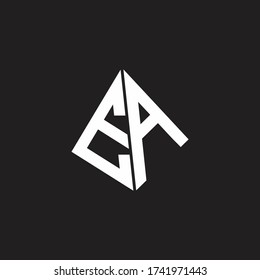 EA Logo monogram with standout triangle shape ribbon design template