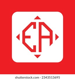 EA modern initial monogram logo design vector. It will be suitable for which company or brand name start those initial.