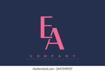 EA Modern Initials Logo Design. Branding logo with stylized initials showcasing bold design and modern aesthetic. Ideal for professional business branding or creative projects focusing on minimalistic
