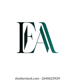EA modern minimalist logo design focusing on timeless wordmark typography. Ideal for businesses seeking a clean, professional identity using elegant initial-based branding.