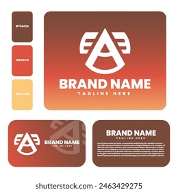 EA retro Gradient letter logo