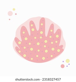 ea shell hand drawn sea life element.  Vector doodle cartoon sea shell, marine life object for your design.