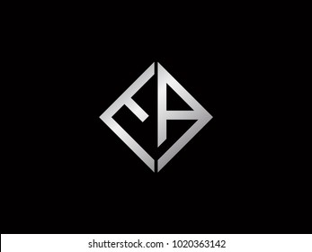 EA Square Shape Silver Color Logo