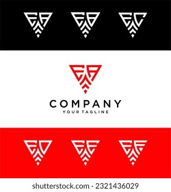 EA triangle logo ,triangle monogram logo with two initials vector Icon, mature, masculine, sophisticated, geometric powerful logo.