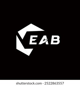 Logotipo da carta criativa minimalista da EAB. Projeto de logotipo de letra alfabética de iniciais de vetor exclusivo EAB
