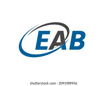 EAB letter creative modern elegant swoosh logo design