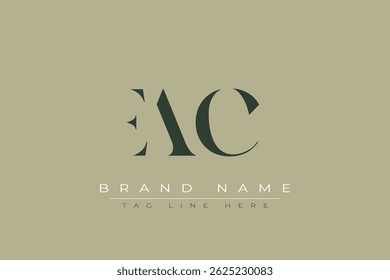 EAC abstract letter logo design. This logo is designed by three abstract letters.