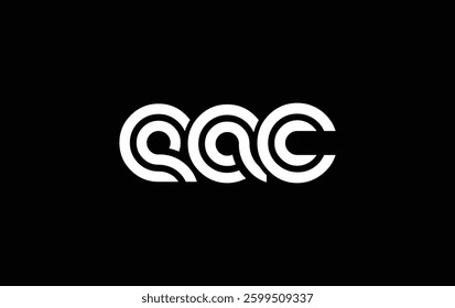 EAC Creative Unique Modern Letter Logo Design. Stylized logo featuring a unique letter design, presenting abstract minimalist aesthetics and modern appeal.