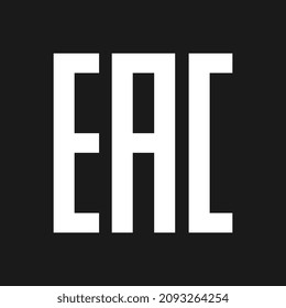 EAC EurAsian Conformity Mark Vector