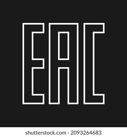 EAC EurAsian Conformity Mark Vector