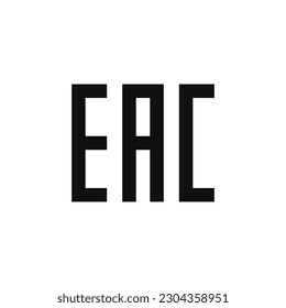 EAC-Symbol einzeln auf weißem Hintergrund
