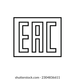EAC mark icon isolated on white background
