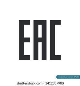 EAC. Vektorillustration für Verpackungszeichen Symbol  Vorlage für flaches Design