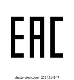 EAC sign. Eurasian conformity mark symbol. Vector illustration. EPS 10.