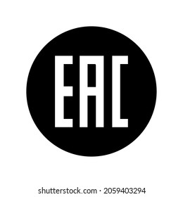 EAC sign vector illustration symbol. Eurasian conformity mark symbol.