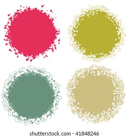 Each circle and its elements are grouped together on separate layers.