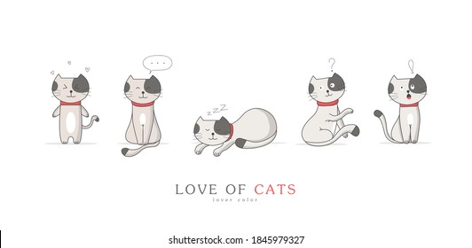 Each cute kitten vector set has a different feel with ideas.