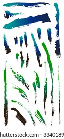 Each form is in a separate layer, can be easily recoloured in continuous colour or other gradient, and also it is easily possible to change the size and an angle of rotation, without quality loss.