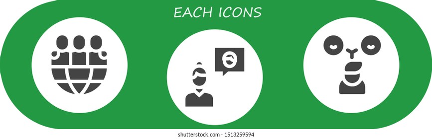 each icon set. 3 filled each icons.  Simple modern icons about  - Friends, Friend
