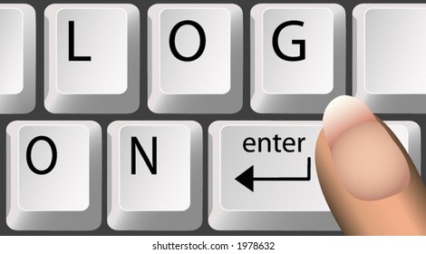Each key is on its own layer, so you can easily change "LOG-ON" to your own words, or add symbols to make icons.