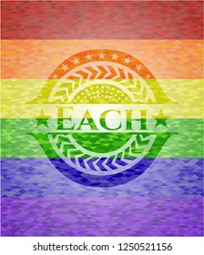 Each lgbt colors emblem 