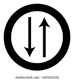 Each next sheet is turned one hundred eighty degrees 180 Designation on the wallpaper symbol icon in circle round black color vector illustration flat style image