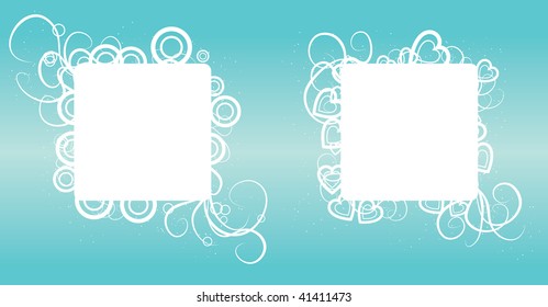 Each square and its elements are separated on their own layer. All shapes are intact and not cut or cropped.