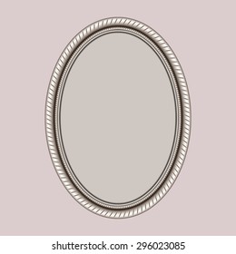 each useful for portraits, paintings or mirrors
openwork oval frame with thread on a pink background