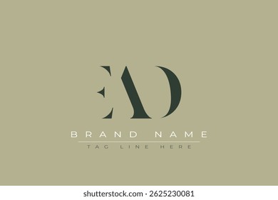EAD abstract letter logo design. This logo is designed by three abstract letters.
