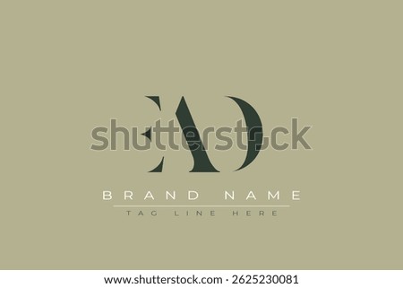 EAD abstract letter logo design. This logo is designed by three abstract letters.