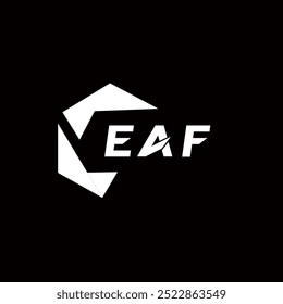 Logotipo minimalista creativo de la letra del EAF. Diseño de logotipo de letra de alfabeto de iniciales de Vector únicas de EAF
