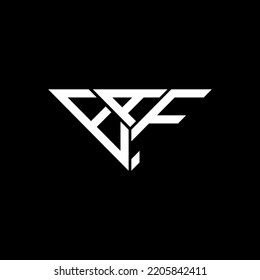 EAF letter logo creative design with vector graphic, EAF simple and modern logo in triangle shape.
